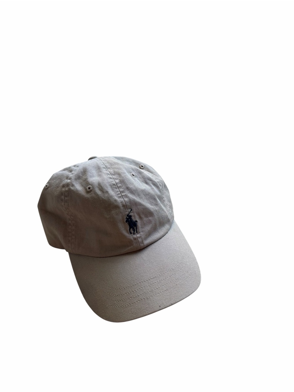 Polo by Ralph Lauren Khaki Baseball Cap with Navy Pony